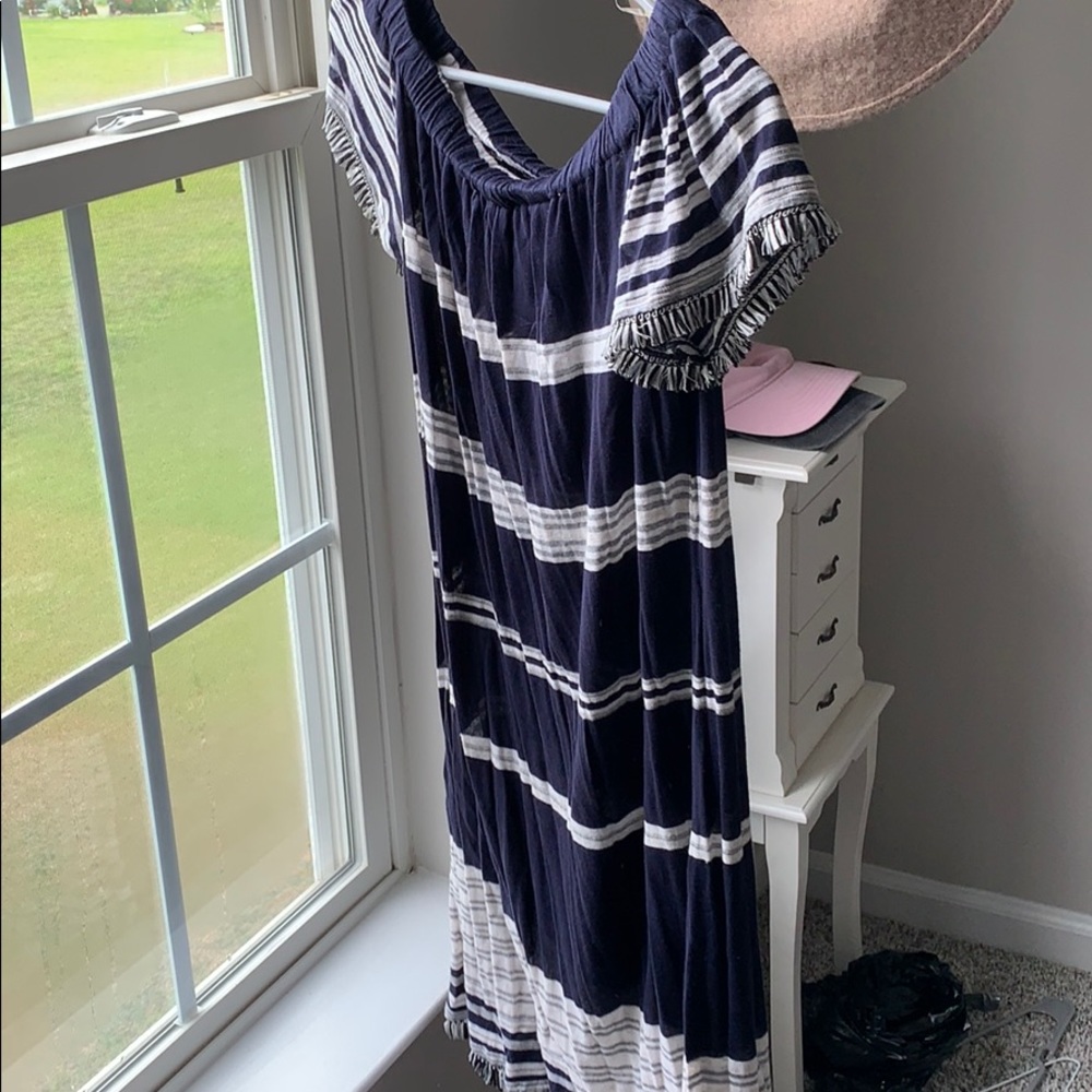 Navy striped dress